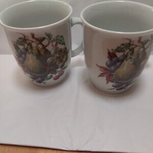 Vintage "NAA4 Naaman Israel" Fruit Mugs